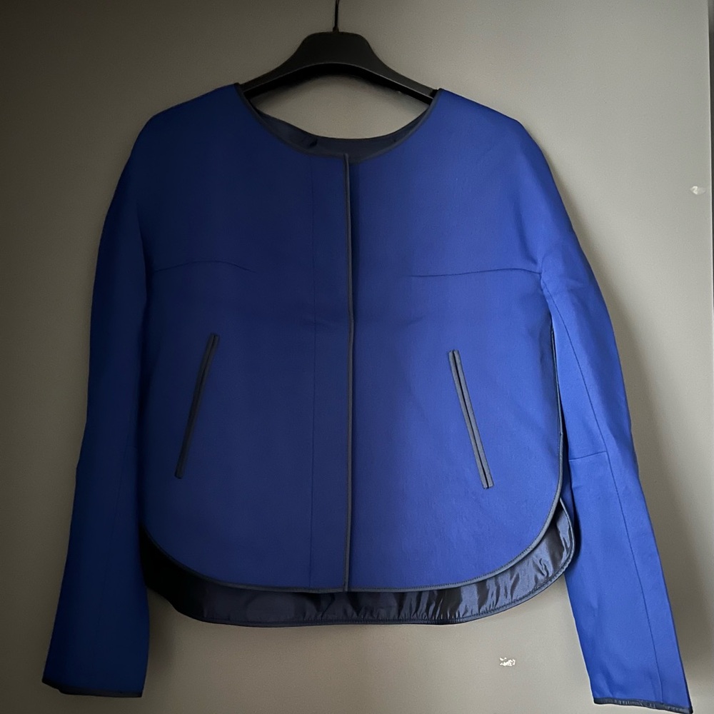 Women's Cobalt Blue Collarless Jacket